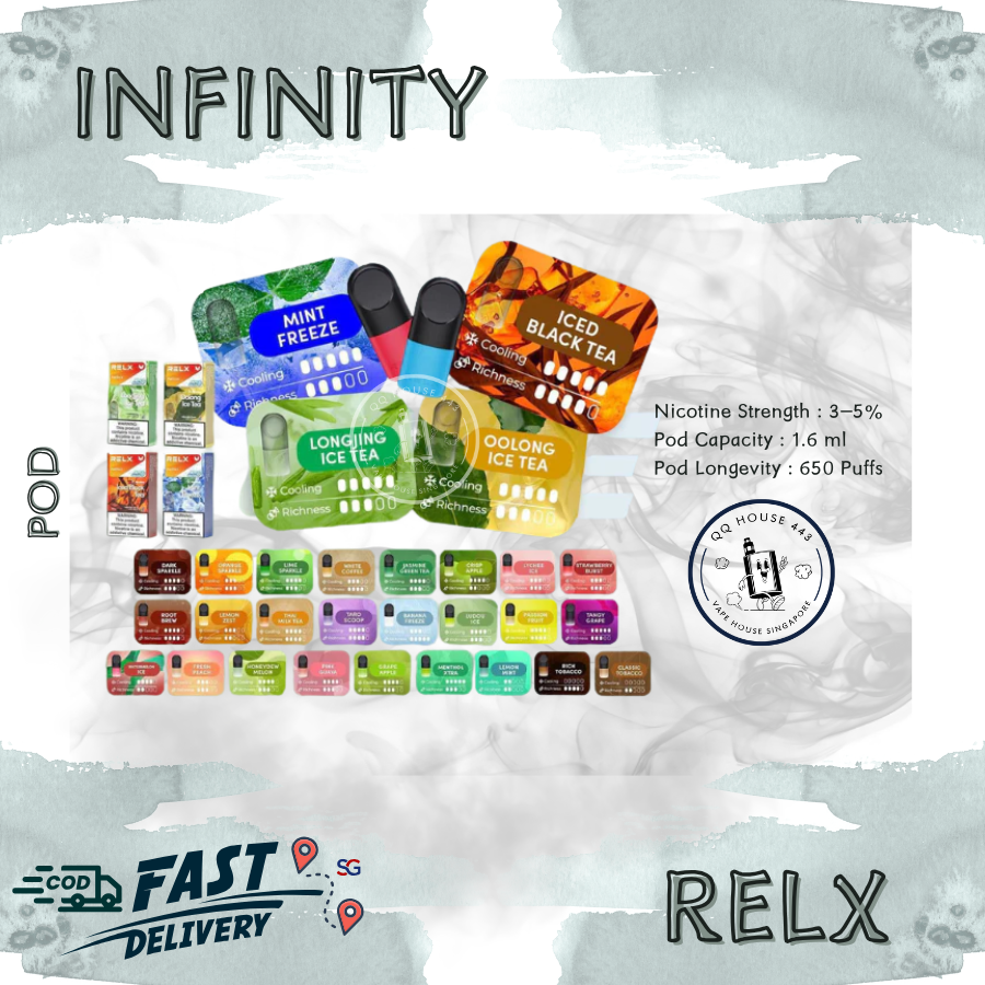 Relx Infinity Pod | Singapore Pod Islandwide COD Delivery | Relx SG  SG  Vape House QQ 443