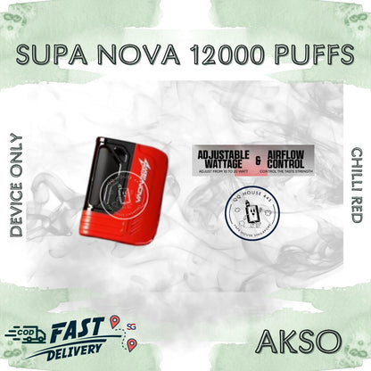 Chilli Red Akso Supa Nova 12000 Puffs disposable vape