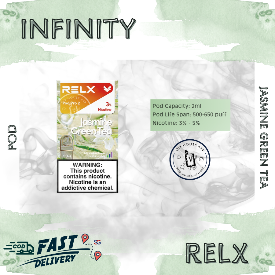 relx pod jasmine green tea Relx Infinity Pod | Singapore Pod Islandwide COD Delivery