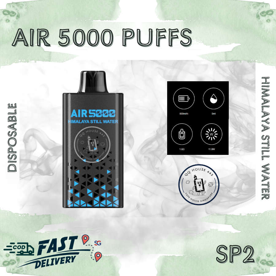 SP2 Air 5000 Disposable Vape – Himalaya Still Water – Buy in Singapore | SG Vape House QQ 443
