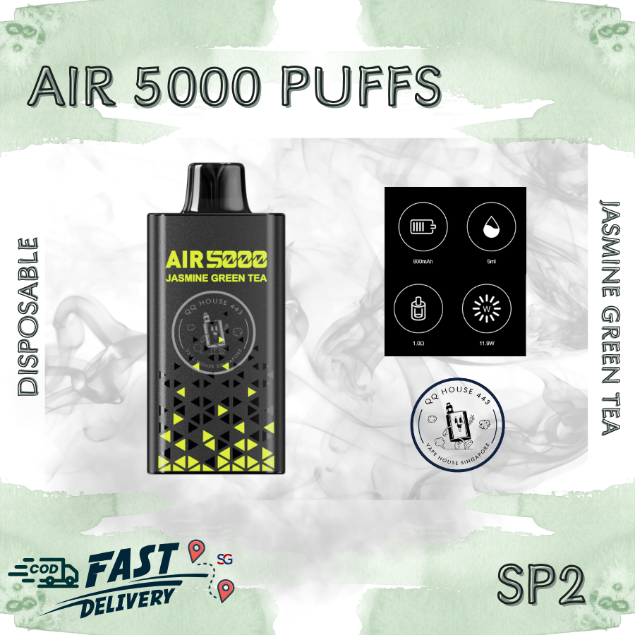 SP2 Air 5000 Disposable Vape – Jasmine Green Tea – Buy in Singapore | SG Vape House QQ 443