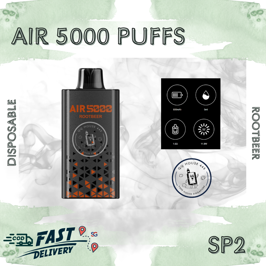 SP2 Air 5000 Disposable Vape – Rootbeer– Buy in Singapore | SG Vape House QQ 443
