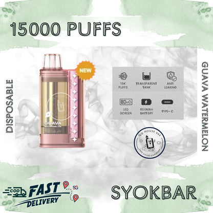 Syokbar 15000 disposable vape – Guava Watermelon – Buy in Singapore | SG Vape House QQ 443