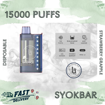 Syokbar 15000 disposable vape – Strawberry Grapple – Buy in Singapore | SG Vape House QQ 443